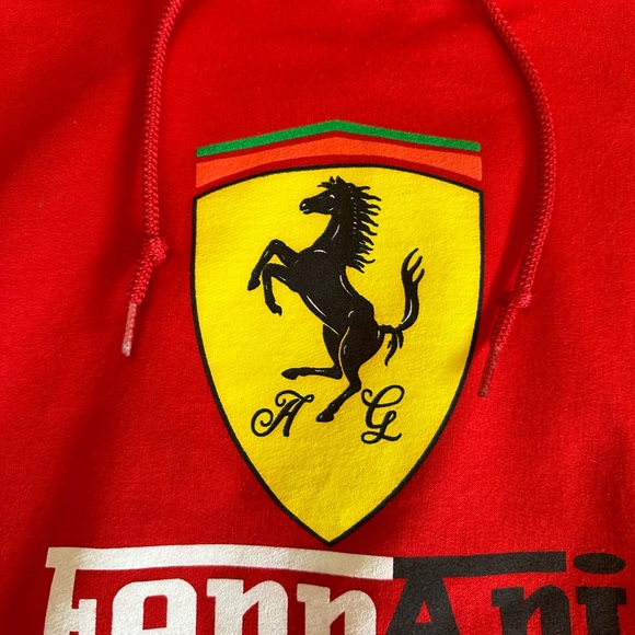 Ferrari - Red Hoodie Sweatshirt - size M - Picture 6 of 9